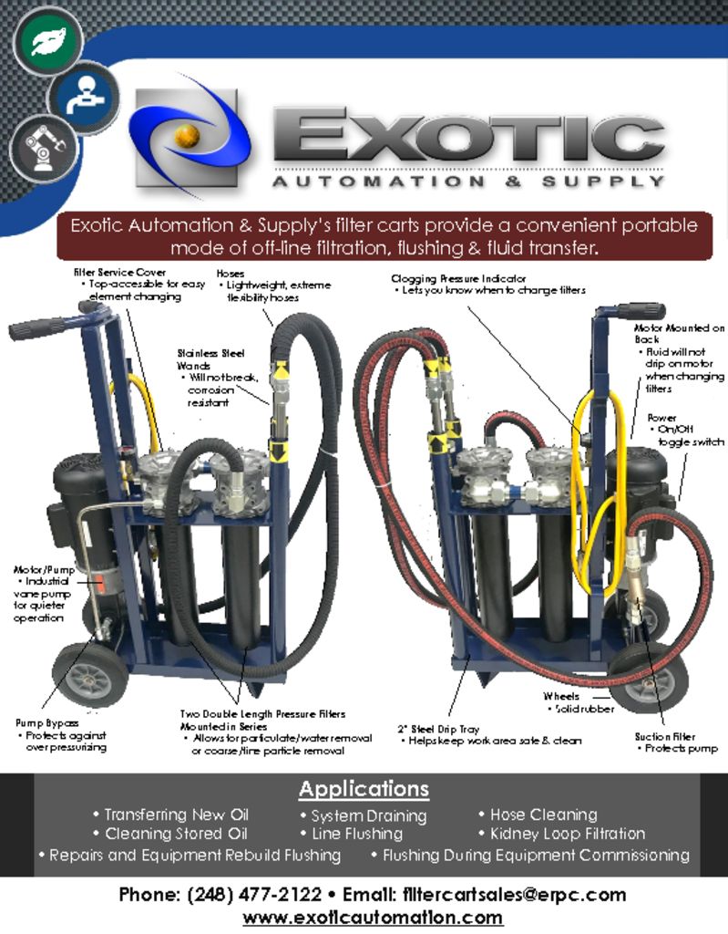 Exotic Filter Cart Program