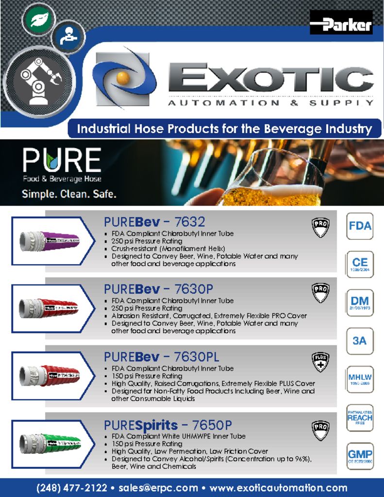 Industrial Hose for the Beverage Industry