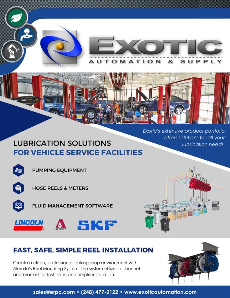 Lubrication for Vehicle Maintenance Facilities